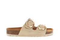 sandalias de plataforma de ante con doble hebilla beige 37