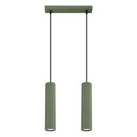 lampara colgante moto verde 2 luces