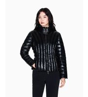 ax armani exchange para mujer xw001808af18998uc001 chaqueta acolchada de lamina reciclada con efecto metalico negro l casual poliamida