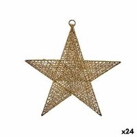 adorno navideno estrella dorado metal 30 x 32 x 05 cm 24 unidades