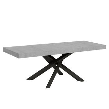 Mesa Extensible 160/420x90 Cm Volantis Premium Patas Cemento Antracita