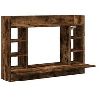 escritorio de pared madera ingenieria roble ahumado 105x48x75cm vidaxl