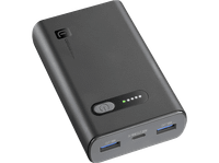 powerbank - cellularline fast 10000 mah 20 w hasta 72h de carga usb c a negro