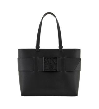 A|X Armani Exchange para mujer. 9491380A87400020 Bolso Shopping negro (OSFA), Casual, Poliuretano