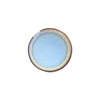 plato llano azul en porcelana 27x27x16cm - lote de 6