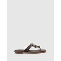 kamome trends sandalias sandalia de dedo sango marron para mujer
