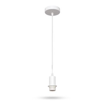 Arm.colgante p/pantalla cara 1xe27 blanco regx10x10 cm