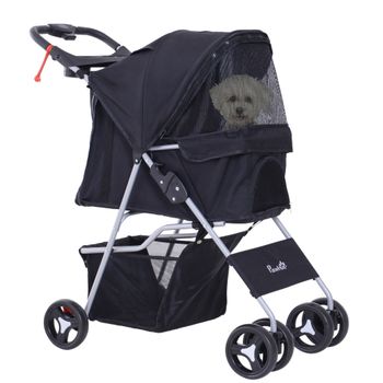 PawHut Cochecito Mascotas Plegable Toldo Ajustable Tela Oxford 75x46x94 cm