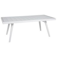 mesa auxiliar de madera lacado blanco 125x65x48