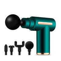 mini pistola de masaje muscular fascia gun bx720 6 niveles con velocidad de 1800 a 3200 rpm 4 cabezales 135x5x135 cm color verde oscuro