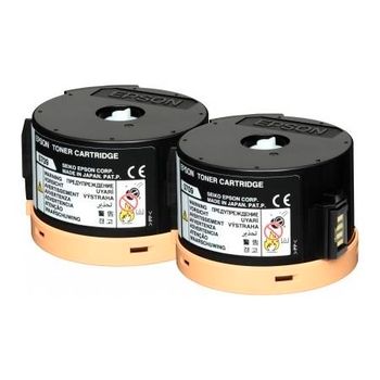 Epson S050710 Black Original Toner Cartridge - Twin Pack