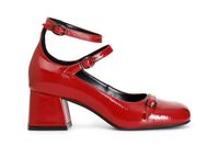escote con 3 hebillas efecto charol red