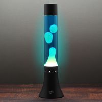 modern blob lamp  - black lava lamp 145quot - whiteblue