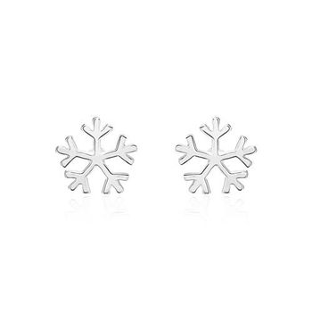 Pendientes de plata 925 copo de nieve