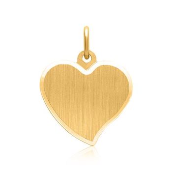 Colgante corazón de oro 14 quilates grabable