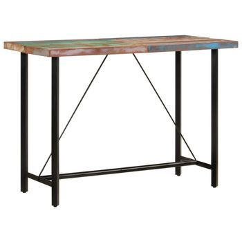 Mesa Alta De Hierro Y Madera Maciza Reciclada 150x70x107 Cm Vidaxl