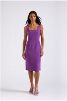 vestido sin mangas con escote cuadrado purple xl