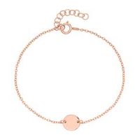 pulsera grabada de plata 925 banada en oro rosa
