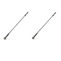 costway set de 2 entrenadores de swing de golf empunadura ergonomica fibra de vidrio para diestros longitud 120 cm gris