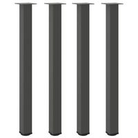 patas para mesa de centro 4 uds  patas de muebles acero antracita 110-112 cm
