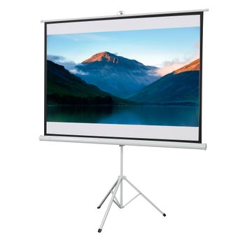 Pantalla de proyección HOMCOM con trípode, pantalla plegable de 84 pulgadas 4K HD, proyector de vídeo con altura ajustable, ideal para cine en casa, películas en interiores/exteriores