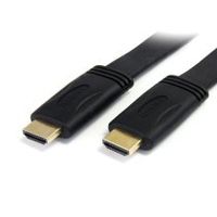 cable hdmi de alta velocidad con ethernet 5m plano - 2x hdmi macho - ultra hd 4k x 2k - negro
