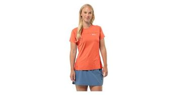 Camiseta tecnica de mujer jack wolfskin prelight chill naranja