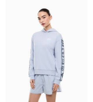 EA7 para mujer. 7W001151_AF12501 Sudadera con capucha Natural Ventus azul (S), Casual, Poliéster Reciclado