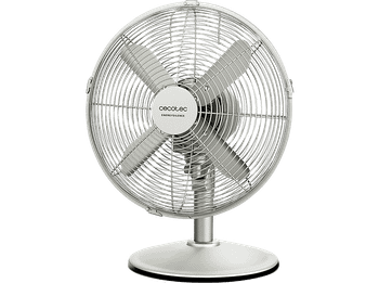 REACONDICIONADO Seminuevo Muy bueno Ventilador de sobremesa - Cecotec EnergySilence 610 SteelDesk, 40 W, 3 velocidades, Oscilación, Altura ajustable