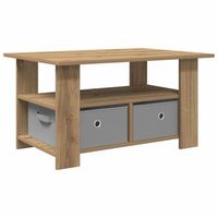 mesa de cafe roble artisan 77 x 55 x 42 cm madera de ingenieria vidaxl