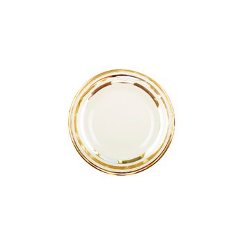 Plato llano triple línea oro 27cm - lote de 6