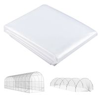 outsunny cubierta de invernadero de plastico lamina para cubrir plantas resistente a los rayos uv impermeable 8x10 m   aosom espana
