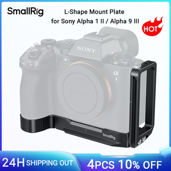 Placa de montaje en forma de L SmallRig para Sony Alpha 1 II/Alpha 9 III Compatible con rastreadores AirTag con placa de liberación rápida Arca-Swiss-5188
