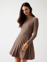 vestido jersey mini fit-and-flare