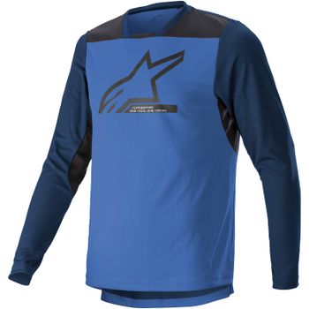 Alpinestars Drop 6.0 V2 MTB Long Sleeve Jersey - M - Mid Blue/Black