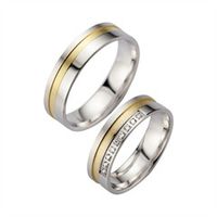 alianzas oro amarillo y blanco con diamantes ancho 55 mm