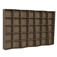 libreria de madera blanca desestructurada brika 317 cm-color marron-anchura 317 cm