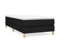 estructura de cama box spring tela negro 100x200 cm