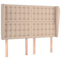 cabecero con orejas cuero sintetico capuchino 147x23x118128 cm vidaxl