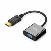 nilox adaptador displayport a vga convertidor dp macho a vga hembra