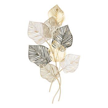 Colgante De Pared Nadia Metal Dorado Negro 100x53cm