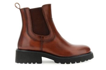 botines de piel con elástico tan