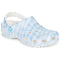 crocs zuecos classic gingham clog para mujer