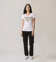 guess para mujer w6gi12k3027 camiseta flower triangle blanco xs casual algodon manga corta