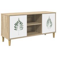 mueble de tv hanau 102 x 33 x 50 cm sonoma madera de ingenieria vidaxl