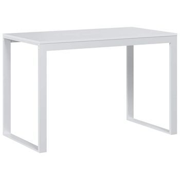 Escritorio De Ordenador Madera De Ingeniería Blanco 110x60x73cm Vidaxl
