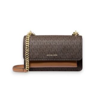 Michael Kors para mujer. 30R5GC7L3B Bolso de hombro Claire grande con logotipo marrón (OSFA), Casual, Lona