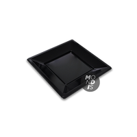 plato cuadrado 17 cm reutilizable de plastico