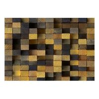 papel pintado 3d - wooden cubes 200x140 cm