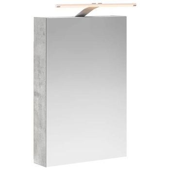 Armario Con Espejo De Baño Gris Concreto 40 X 10,5 X 60,5 Cm Vidaxl
